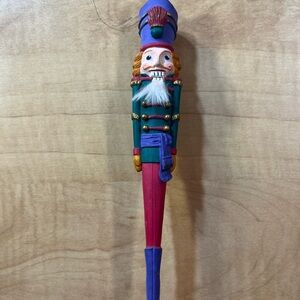 Dept 56 Nutcracker Icicle Ornament Vintage 1996 Christmas Purple Green Magenta